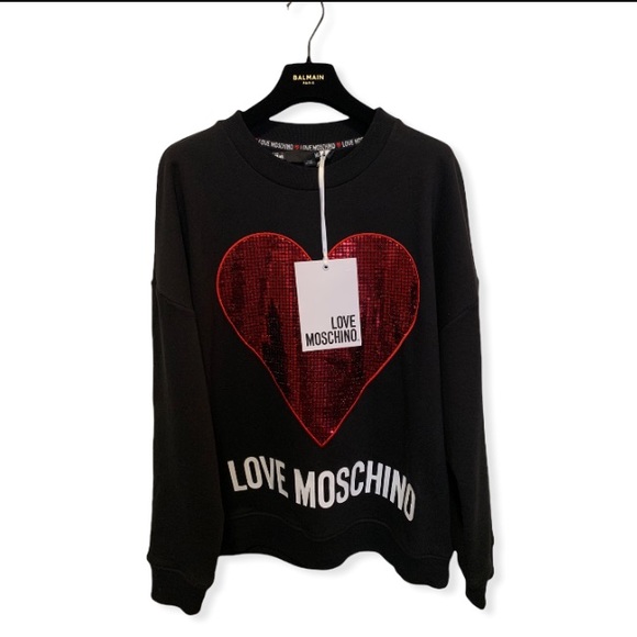 LOVE MOSCHINO French cotton-terry sweatshirt - Picture 10 of 10